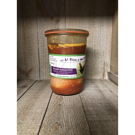 POULET BASQUAISE, CURRY,VIN 500GR